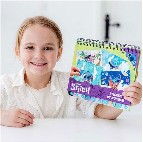 van der Meulen Livre de puzzles autocollants Disney Stitch jouet éducatif 3+-3