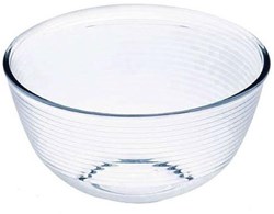 Saladier verre transparent 3 litres bol de cuisine - Arcuisine