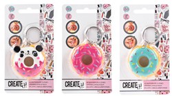 Create it! Porte-clés donut baume à lèvres rose bleu accessoire beauté