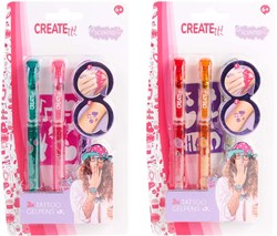 Create it! set de feutres parfumés tatouage - stylos tatouage temporaires pour enfants