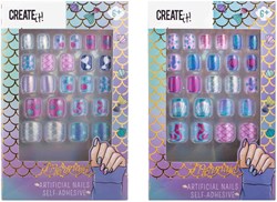 Create it! faux ongles sirène - set d'ongles autocollants pour enfants