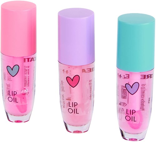 Create it! set d'huile à lèvres - gloss pour enfants - 3 pièces - parfums fruités-2