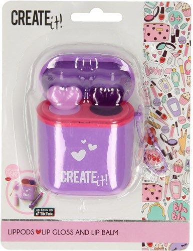 Canenco gloss à lèvres jouet Create It! Lippods multicolore parfum framboise-3