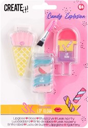 Create it! set de gloss à lèvres jouet sucettes glacées pour enfants multicolore