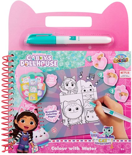 Canenco Gabby's Dollhouse livre de coloriage à l'eau jouet créatif pour enfants