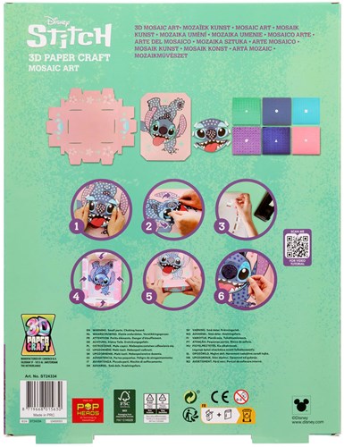 Canenco Stitch set de mosaïque 3D pour enfants - kit créatif jouet