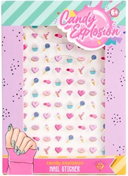 Canenco stickers à ongles Candy Explosion pour enfants - décoration d'ongles colorée