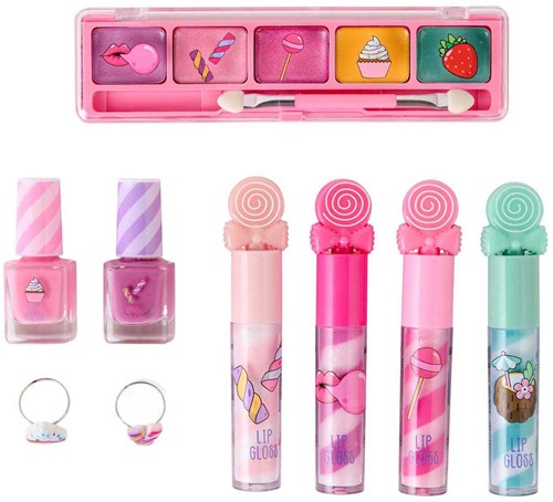 Coffret maquillage enfant Canenco thème bonbons et couleurs vives-2