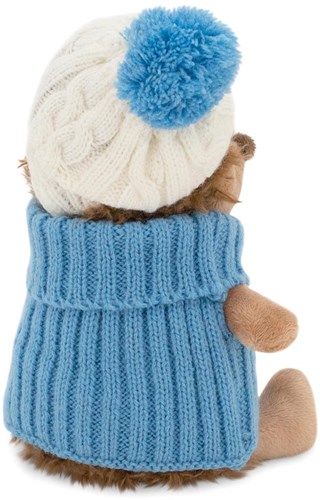 Orange Toys hérisson en peluche - jouet doux avec bonnet blanc-bleu-3