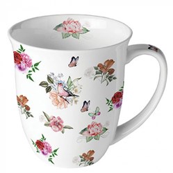 Ambiente mug en porcelaine Charlotte White 400ml motif floral