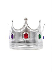 Little Adventures couronne argentée roi - accessoire déguisement enfant