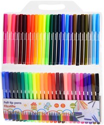 Feutres de coloriage - 50 pièces - couleurs vives - plaisir créatif enfants