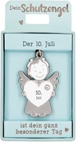Depesche porte-clés ange gardien 10 juillet - porte-bonheur cadeau