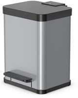 Hailo poubelle à pédale tri des déchets 2x9L noir - poubelle durable-3