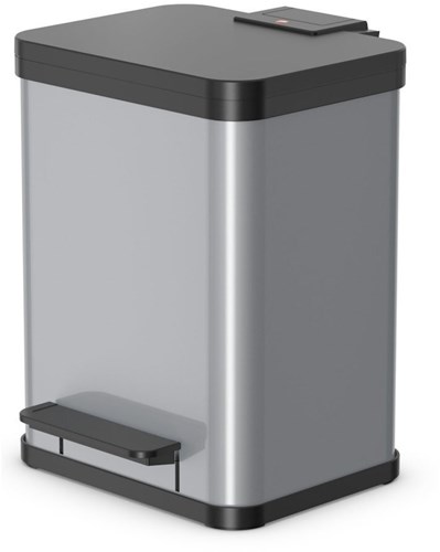 Hailo poubelle à pédale tri des déchets 2x9L noir - poubelle durable-3