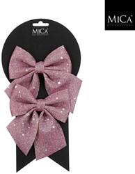 MiCa nœud lilas décoration set - 2 pièces - emballage cadeau