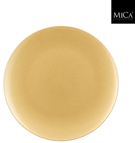MiCa assiette décorative plastique recyclé or - accessoire de table durable