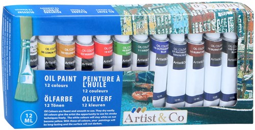 Peinture à l'huile set peinture 12 couleurs 12 ml peinture créative