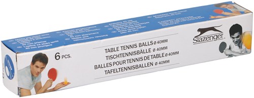 Balles de tennis de table blanches plastique 40 mm lot de 6 balles ping-pong