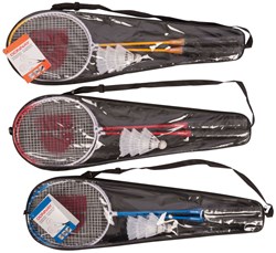 Set de badminton jouet sport - 2 raquettes, 3 volants, housse, multicolore