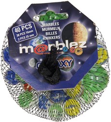 Set de billes en verre 40 pièces multicolores pour enfants