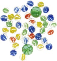 Set de billes en verre 40 pièces multicolores pour enfants-2