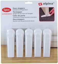 Butées de porte blanches lot de 5 - Accessoire sécurité jouet