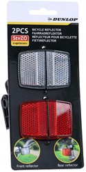 Edco ensemble de réflecteurs vélo - Accessoire sécurité rouge blanc plastique