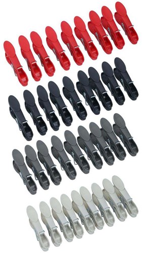 Edco pinces à linge set - 36 pièces - pinces en plastique colorées-2
