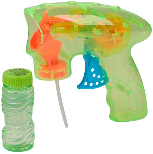 Edco pistolet à bulles jouet avec lumière et solution à bulles 60 ml-2
