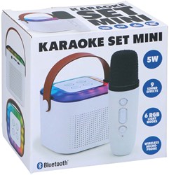 Edco set karaoké mini enceinte Bluetooth avec micro et lumière RGB