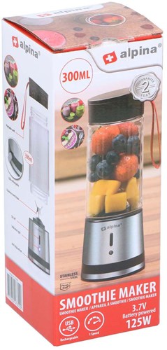 Edco Smoothiemaker blender portable 300ml USB rechargeable 125W argent