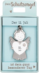Depesche porte-clés ange gardien 12 juillet - porte-bonheur cadeau