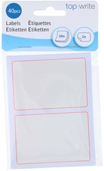 Étiquettes autocollantes loisirs papier blanc 40 pièces pour bricolage et décoration