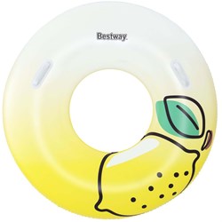Bestway Bouée Citron 99cm - Bouée Gonflable Jaune Piscine