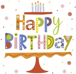 Duni Servetten Happy B-day 33x33cm