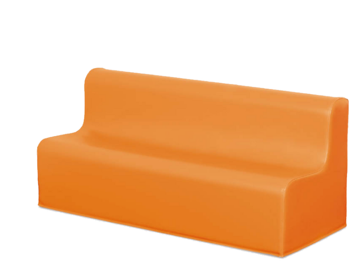 Softplay bankje zithoogte 25 cm ORANJE