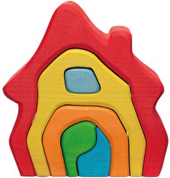 nic maison de conte de fées jouet en bois maison rouge fantaisie