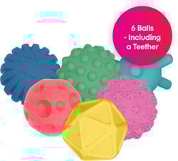 Edushape Balles Sensorielles pour Bébé - 6 pièces