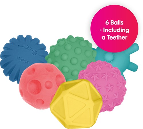 Edushape Balles Sensorielles pour Bébé - 6 pièces