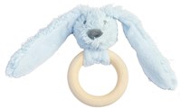 Happy Horse anneau de dentition bois bleu lapin Richie - jouet bébé FSC