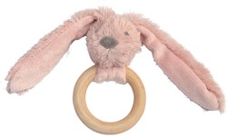 Anneau de dentition en bois FSC Happy Horse vieux rose Lapin Richie