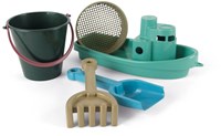 Dantoy Blue Marine Toys bateau et set de sable - 5 pièces plastique recyclé