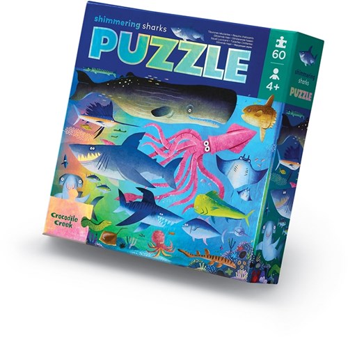 Crocodile Creek Puzzle Holographique - 60 pièces - Requin 