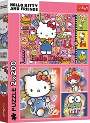 Trefl puzzle Hello Kitty et ses amis - 2x200 pièces - jouet coloré pour enfants