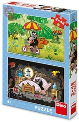 Dino puzzle Little Mole's Day - 2 puzzles - 48 pièces