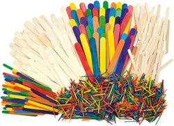 Eduplay bâtonnets en bois pour bricolage - set de 1200 pièces - jouet créatif