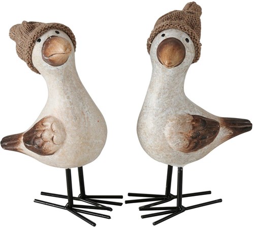 Boltze Home mouette décorative Simon blanche polyresin 11x6x18cm figurine