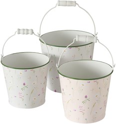 Boltze Home ensemble de seaux jouets Daysa blanc 3 pièces pour enfants