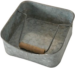 Boltze Home porte-serviettes zinc gris 18x18x7cm accessoire de table